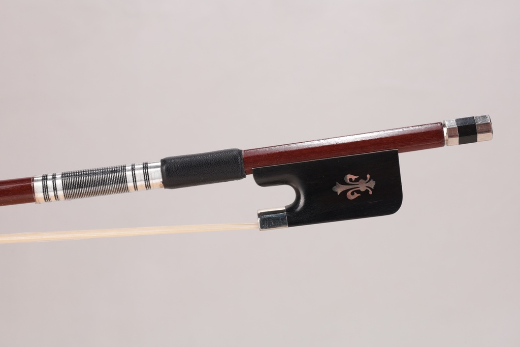 Brazilwood Cello Bow with Fleur De Lys Ivory Frog