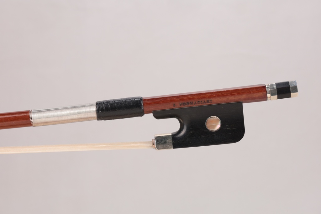 L'Archet Brasil Nickel Mounted Cello Bow Stamped J. Fornaciari