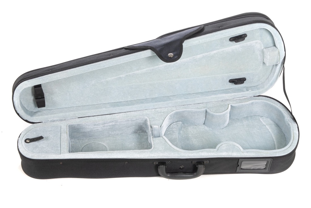 GEWA Violin Case, Aspirante, Shaped, 4/4, Carbon-Optic Black/Anthracite	