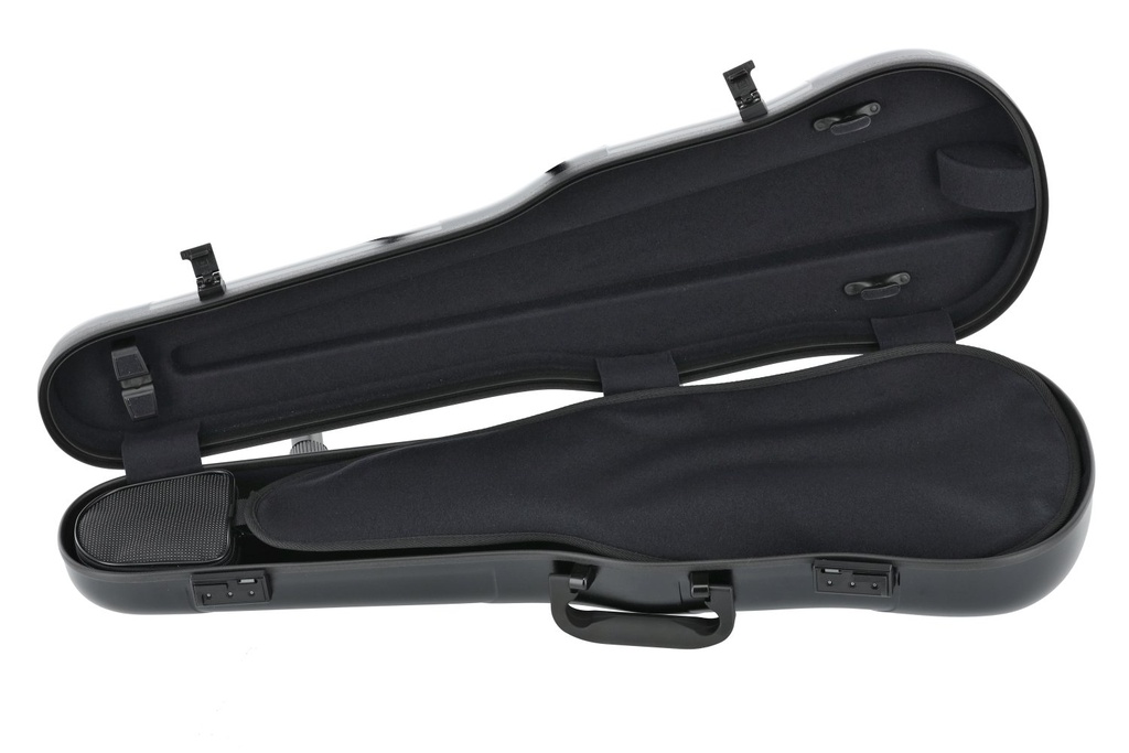 GEWA Violin Case, Air 1.7, Shaped, 4/4, Black/Black, Matte, Subway Handle, Made in Germany