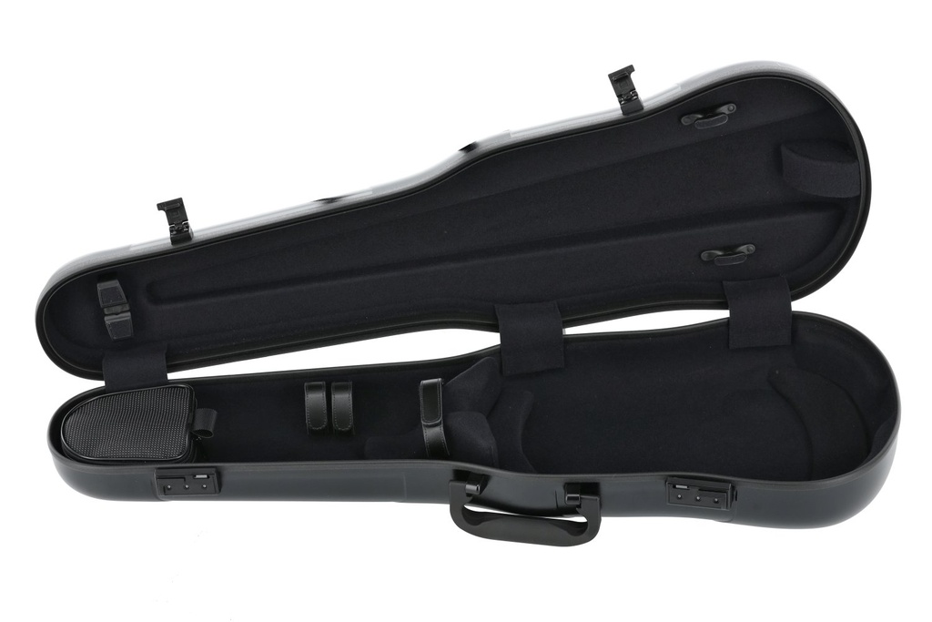 GEWA Violin Case, Air 1.7, Shaped, 4/4, Black/Black, Matte, Subway Handle, Made in Germany