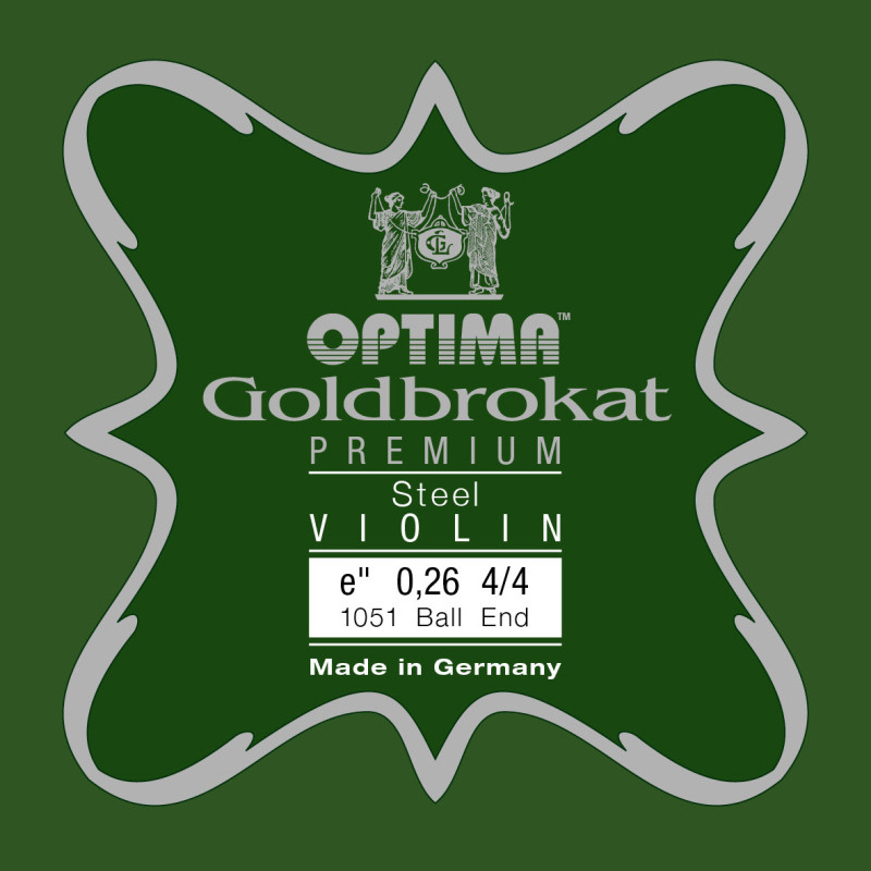 Goldbrokat Premium Violin Steel E String, Loop End, 4/4 Size 