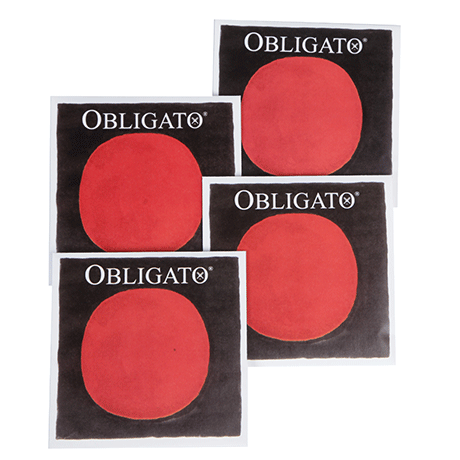 Obligato Violin String Set with Gold E and Silver Wound D, 4/4 Size