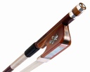 Arcos Brasil Silver Mounted Cello Bow w/ Fleur de Lis Horn Frog