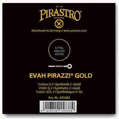 Evah Pirazzi Gold Violin G String, Gold Winding, 4/4 Size