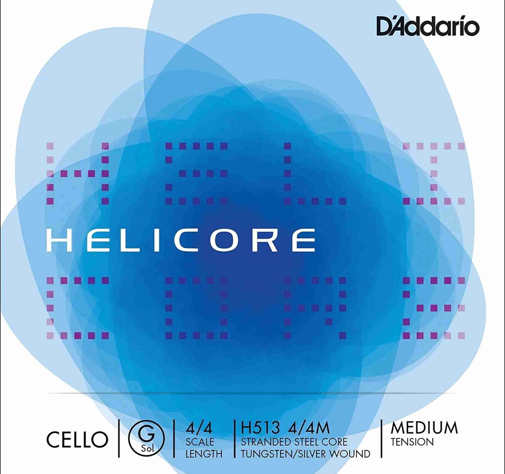 Helicore Cello G String,  Medium, 4/4 Size