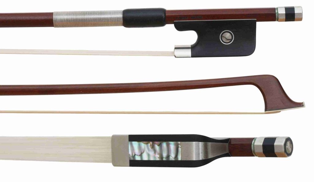 Arcos Brasil Nickel Mounted Cello Bow, Stamped D. CARVALHO - 3/4 Size