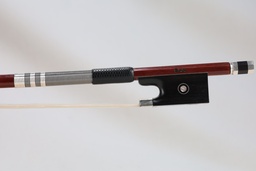 [vnb3950] Silver Mounted Pernambuco Violin Bow Branded Enzo 