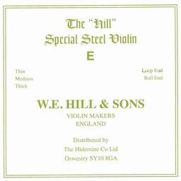 Hill Violin E String, Ball End,4/4 Size