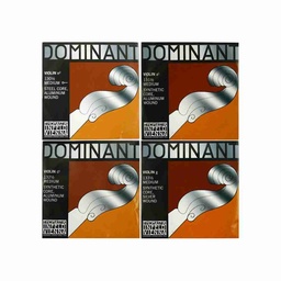 Dominant Violin Set with Aluminum E String, Silver A & D, Silver G, 4/4 Size