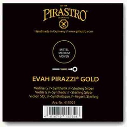 [Evah VN Gold G, Silver] Evah Pirazzi Gold Violin G String, Silver Winding, 4/4 Size