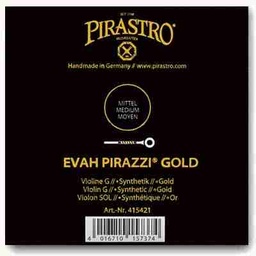 [Evah VN Gold G - Gold] Evah Pirazzi Gold Violin G String, Gold Winding, 4/4 Size