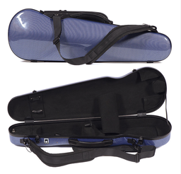 [Carlisle Pres VN Blue] Carlisle Prestige Shaped Violin Case, Blue Carbon