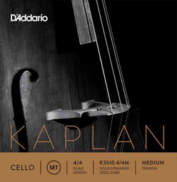 [KS510 4/4M] Kaplan Solutions Cello Medium Tension String Set, 4/4 Size